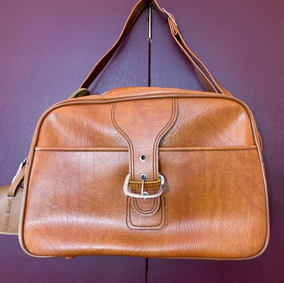 Pierre Cardin Vintage Bag Sears Faux Leather Overnight Bag Briefcase Luggag